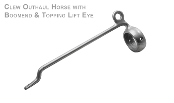 CLEW OUTHAUL HORSE WITH BOOMBAND WITH TOPPING LIFT EYE
